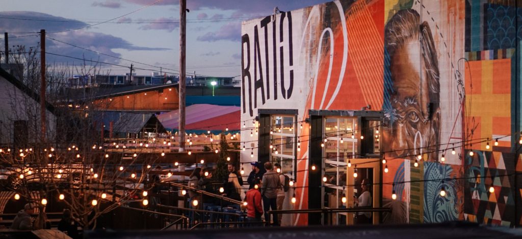 Ratio Patio at Dusk-long